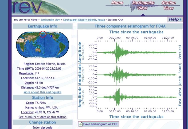 Get the time and date of the event (you will need to write this on the seismograms for the students). b.