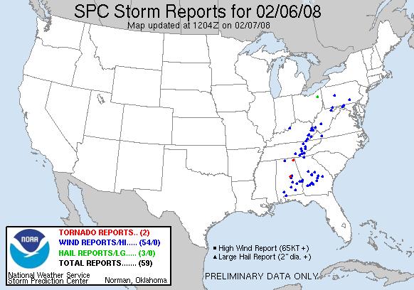 1. INTRODUCTION Super Tuesday and awful Wednesday: the 5-6 February 2008 Severe Weather Outbreak By Richard H.
