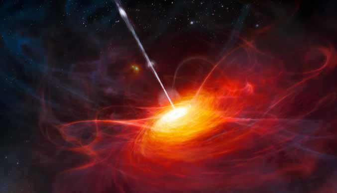Black HOLES An artist s impression of the centre of an active galaxy, a quasar.
