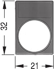 with backing plates The backing plates consist of a black molded plastic holder and an adhesive inscription plate (silver with black).