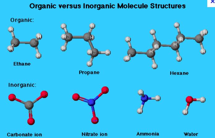 Difference Between Organic and Inorganic compounds?