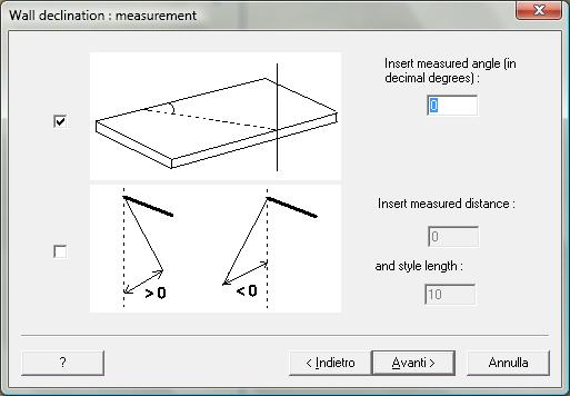 Wall declination Orologi Solari can help you to perform this measurement by means of two possible methods: method of the horizontal