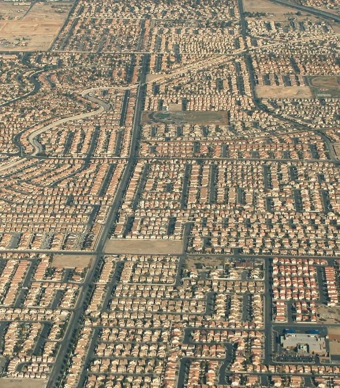 sprawl in the suburbs of Las Vegas