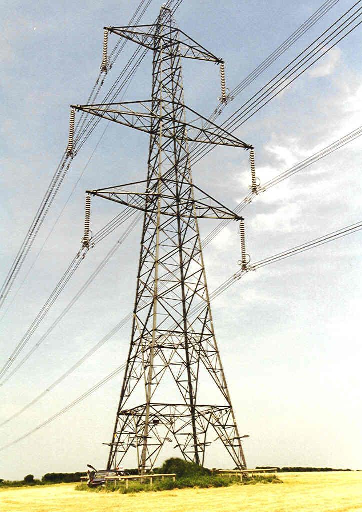 Bundled Conductors Insulators Corona Rings Tower Figure 4-1 A typical transmission tower and installed components 4 4.2.
