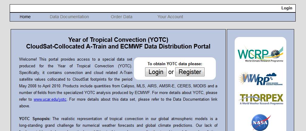 To Download the Collocated A-Train and ECMWF Data Set The