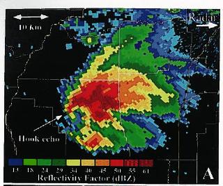 RFD detection Contains precipitation that wraps around the echo-free updraft Typically responsible for the hook appearance in radar