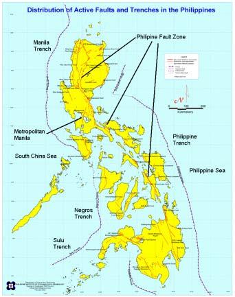 CHAPTER 2. EARTHQUAKE DAMAGE SCENARIO 2.1 Earthquake Scenario Setting and Ground Motion 2.1.1 Fault in the Philippines The Philippines is located in latitude 5 to 19 45' N. and longitude 116 to 128 E.