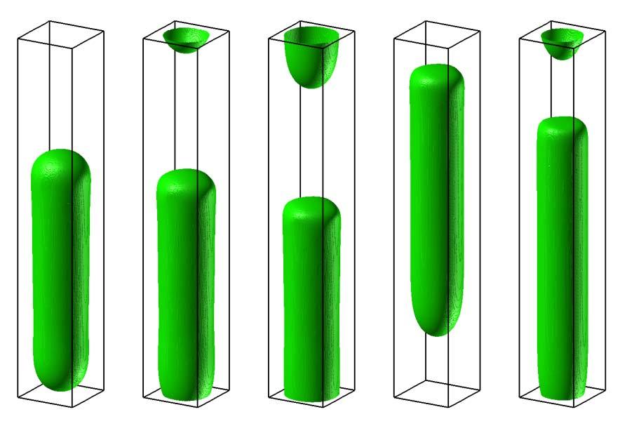 Computed bubble shapes 1mm 1mm L ε uc G Re Ca = 6mm = 0.4 σρ D = µ L 2 L h La = 27.