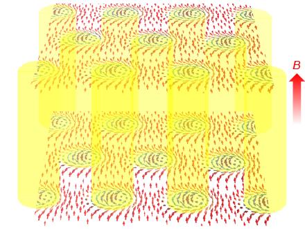 This finite topological number indicates that skyrmions belong to a topological class distinct from non-topological classes, to which usual magnetic structures such as ferromagnetic states, helices