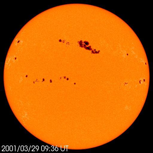 d. However, as we will derive later, the Sun s mass is only about 330,000 Earth masses, so it s average density is lower than that of the Earth. 2. The sun s spectrum peaks at about 5000 Å. a. According to Wien s law, the Sun s surface temperature is therefore about 5800 K.
