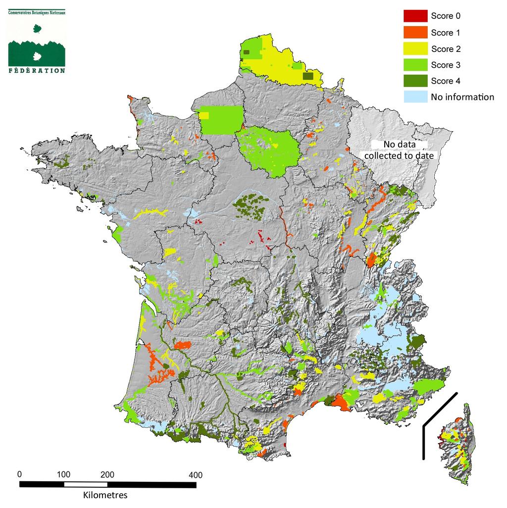 The survey on habitat mapping initiatives in Europe: a focus on mapping methodologies Box 5.5 Case study: inventory and assessment of habitat mapping in France for the CarHAB programme (cont.) Map 5.