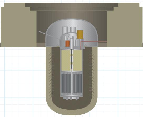 The Denatured Molten Salt Reactor The Integral Molten Salt Reactor: A small modular DMSR Small modular (80-600MWth) Completely sealed unit