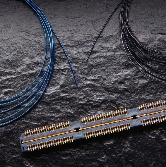 Microcoax and Microtwinax enable fine pitch terminations Hitachi can produce microcoaxials from 36 to 50 AWG 38 & 40 AWG Ribbon s Hitachi Cable America, Inc.