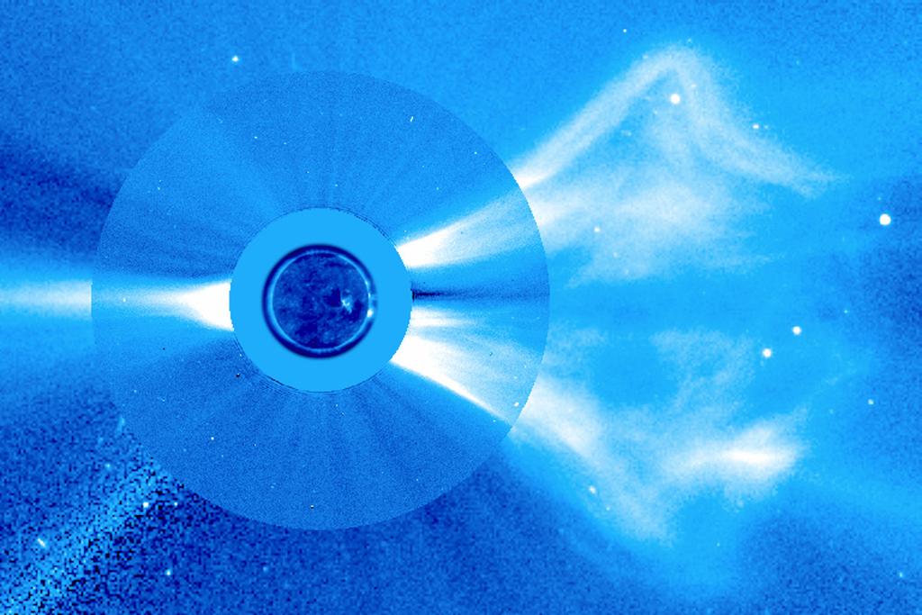 Coronal Mass Ejections White light (SOHO/LASCO) solar limb coronagraph