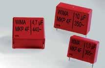 WIMA Filter Capacitors WIMA??? MKP 4F ue to their typical circuit position AC filter capacitors have to exhibit good high-frequency characteristics and at the same time high AC voltage capabilities.