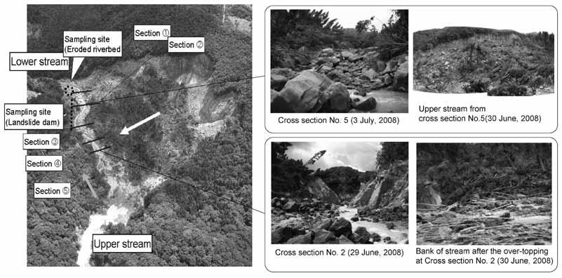 landslide dams (e.g., Uchida et alii, 2009).