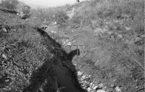 The stream flow in combination with the gentle channel slopes allowed a shortage of the streambed s alluvial sediments (coarse-grained materials close to the apex and sandy sediments further