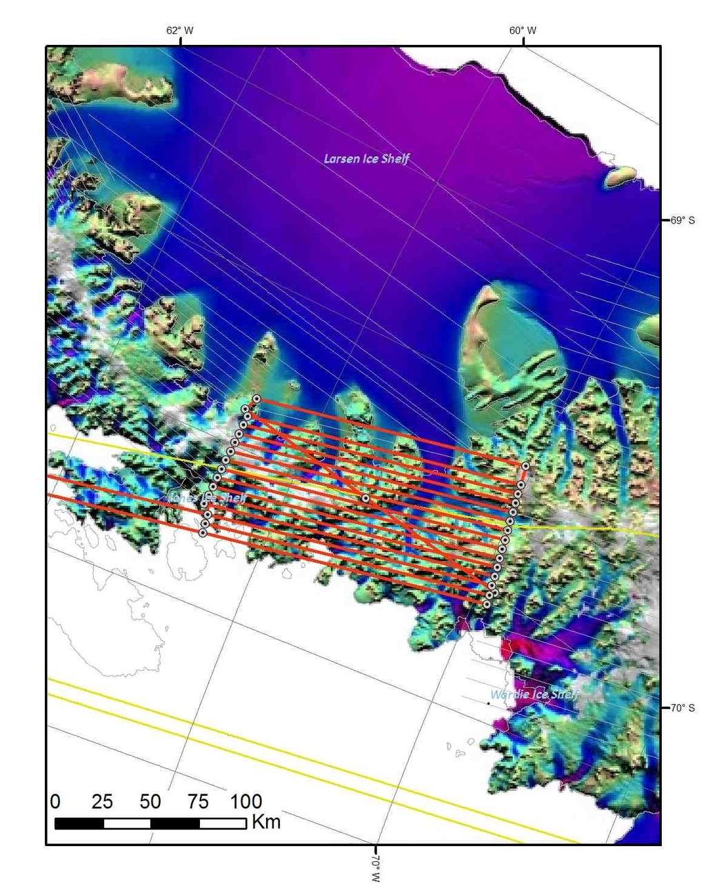 LVIS 2012 Antarctica Mapping Lines 7/13/12 8 Peninsula: Priority 1