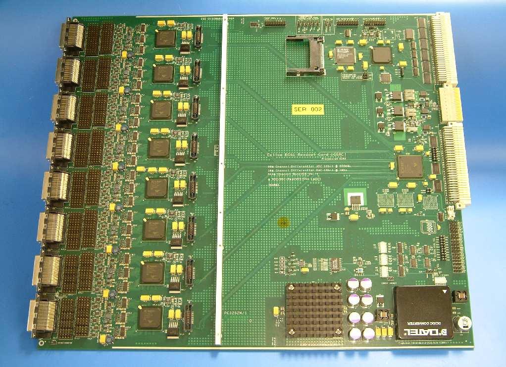 CALICE-UK contribution: electronics Calice Readout Card (based on CMS tracker front-end driver board). Receives analogue data from up to 96 ASICs, digitises and buffers up to 2000 events.