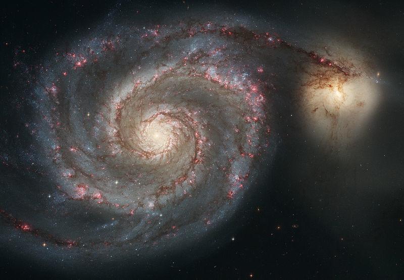In some cases, the spiral pattern may be caused by gravitational