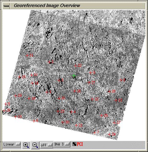 Figure 2.5c. The 840721 Landsat image (see Fig.2.5a) after georeferencing.