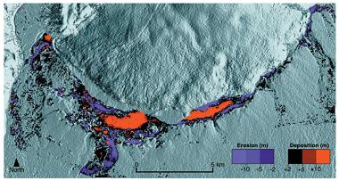 InSAR estimates the net erosion and deposition caused by an extreme
