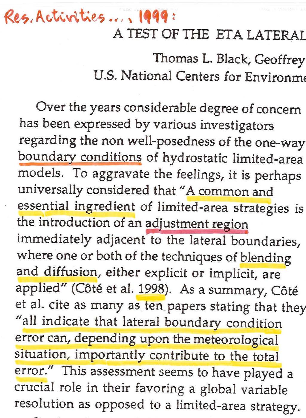 Lateral boundary condition scheme(s) The problem: Considered already in Charney (1962): Linearized shallow-water eqs.
