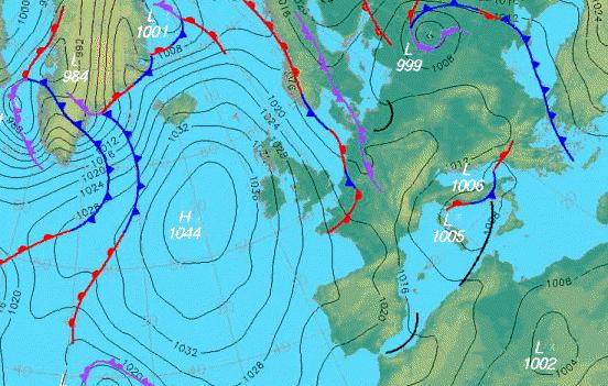 gradient The spacing of isobars indicates