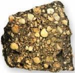 Figure 3 Types of Clastic Sedimentary Rock Sandstone is made of small mineral grains that are cemented together.