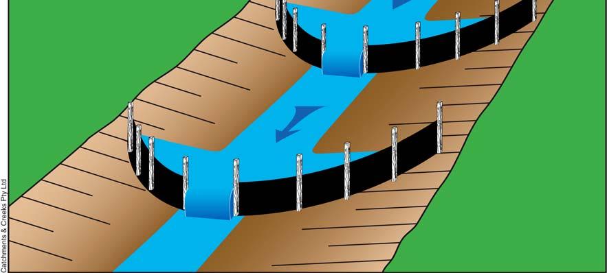 Figure 6 Type AU sediment trap Type BU (wide) sediment traps (Figure 7) use the gradient of the drain s banks to elevate the