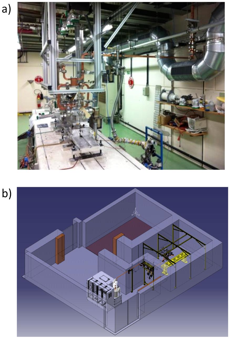 Figure 7 shows a picture of the first of the laboratory modules, completed and installed at CERN. The first tests results are promising and in line with simulations [14].