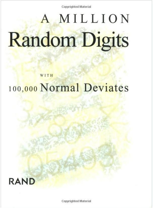 Pseudo-Random Technically, the linear congruent method generates pseudo-random numbers This is probably okay for your application Some places will use hardware (CCD noice, e.g.) or observation to generate true random numbers You can even buy a book on amazon of random numbers: See: https://www.