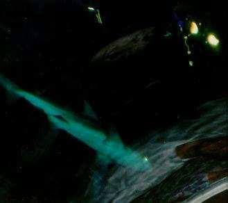I. Didactical experiments Gravitational lensing: Figures 7-9: Multiple images of external lights seen by sharks in the