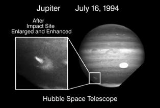 Between 16 July 1994 and 22 July 1994 the fragments impacted the upper atmosphere of