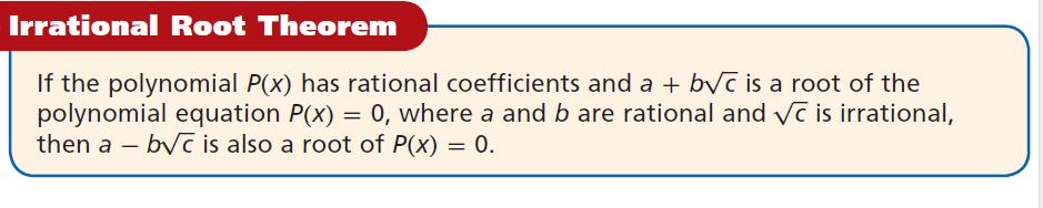 Translation: If a + b c is a root/zero.