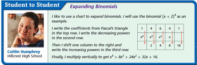 Examples of binomial expansion: 1) (y - 3) 4
