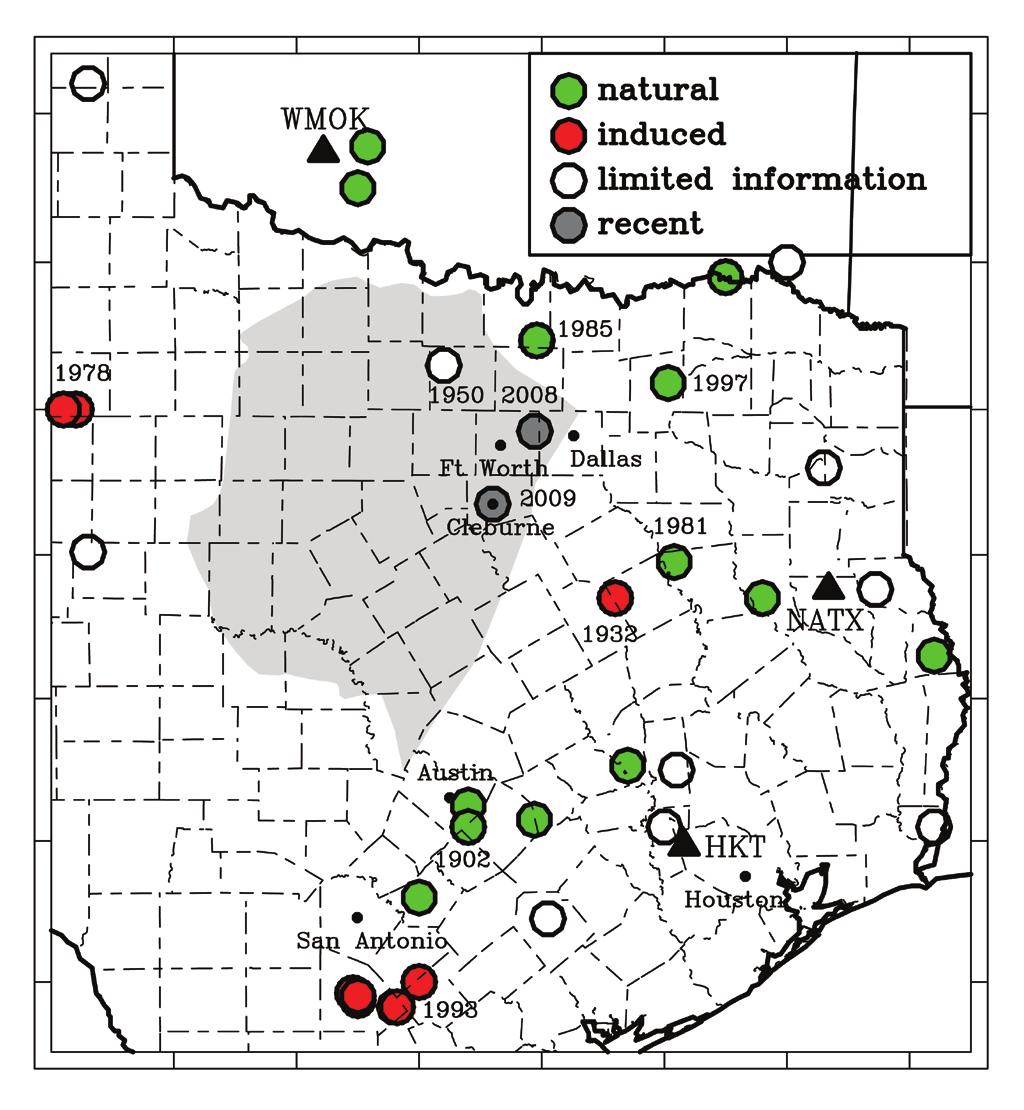 Dallas-Fort Worth earthquakes coincident with activity associated with natural gas production Cliff Frohlich and Eric Potter, University of Texas at Austin Chris Hayward and Brian Stump, Southern