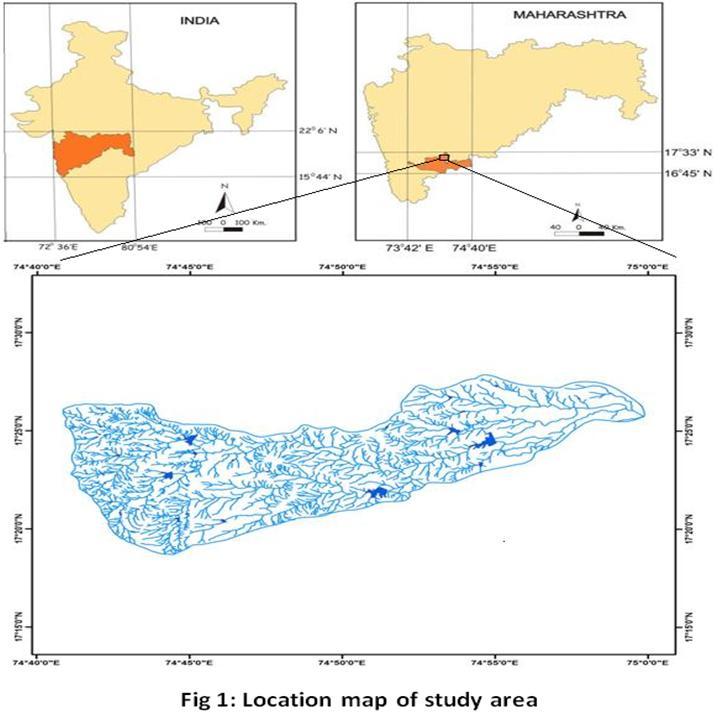 II. Study Area The Balatira watershed covers an area of 278 Km 2 in Atpadi taluka. It is towards north eastern part of Sangli district, Maharashtra and is shown in fig 1.
