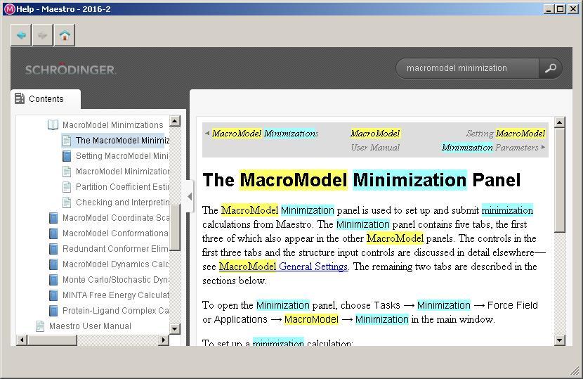 Tasks > MacroModel Minimization 2.