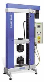 The universal tensile and pressure testing machines UNIMAT 050/052 Basic, are equipped with one column and an integrated controlpanel.