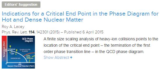 Indications for a critical end point in the phase diagram for hot and dense nuclear matter Roy A.