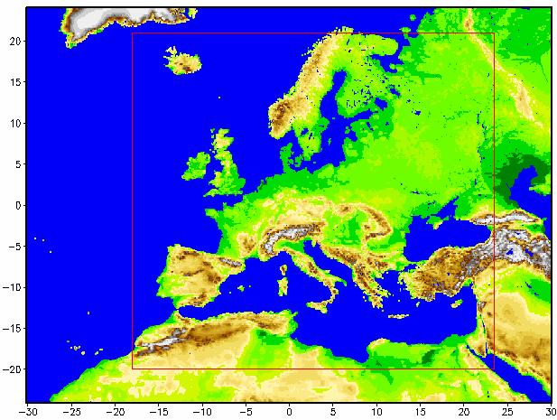 COSMO_EU (former LME) grid structure: 665 x 657 x L40, 7 km (0.0625 x 0.0625 ) Non-hydrostatic!