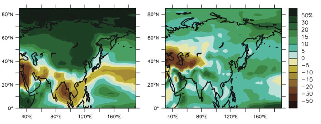 Changes in precipitation, IPCC DJF JJA