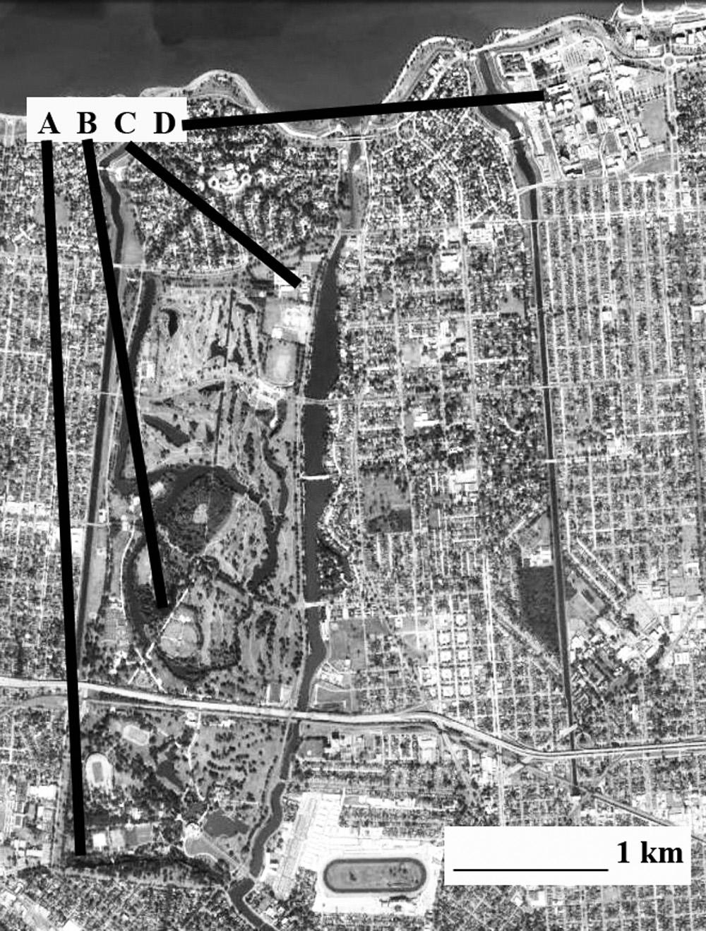 728 JOURNAL OF ECONOMIC ENTOMOLOGY Vol. 107, no. 2 Fig. 1. Extended map of Southern Regional Research Center, New Orleans, LA, indicating locations of Formosan termite colonies spot treated with 0.