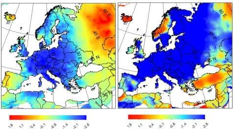 240 Niță Andrei, Apostol Liviu side (where these anomalies are lower by -0.6 C) comparing with the western part of Romania where these anomalies are higher (by -1.4 C lower than the seasonal average).