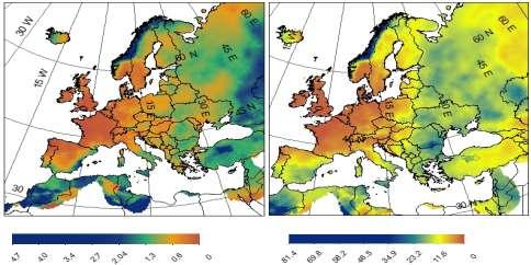 Central european blocking anticyclones and the influences imprint over the Romania s climate 241 Figure 5- Percentage of rainfalls