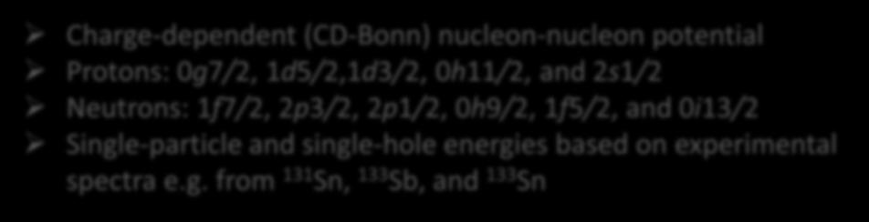 Shell-model calculations explain the trend Charge-dependent (CD-Bonn) nucleon-nucleon potential Protons: 0g7/2, 1d5/2,1d3/2, 0h11/2, and 2s1/2 Neutrons: 1f7/2, 2p3/2, 2p1/2, 0h9/2, 1f5/2, and 0i13/2