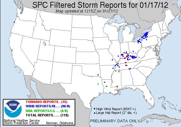 Images courtesy of the Storm Prediction Center and the WFO in Louisville, Kentucky. Return to text.