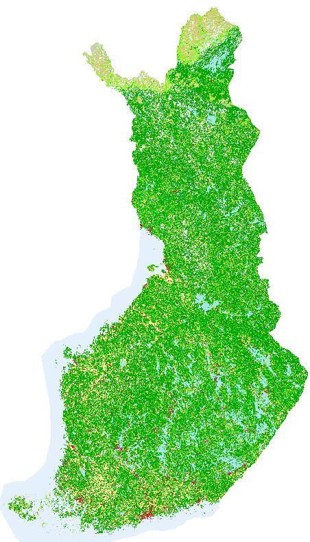 Corine Land Cover Finnish High Resolution Corine Land Cover 2012 Raster, 20 m pixel