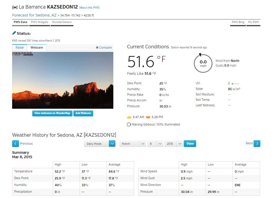 http://www.wunderground.com/personal-weather-station/dashboard?id=stationid where STATIONID is your personal station ID (example, KAZSEDON12)